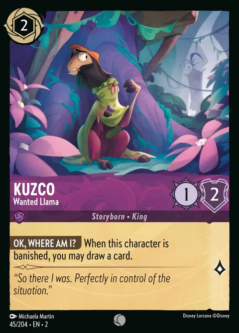 Kuzco — Wanted Llama Disney Lorcana card