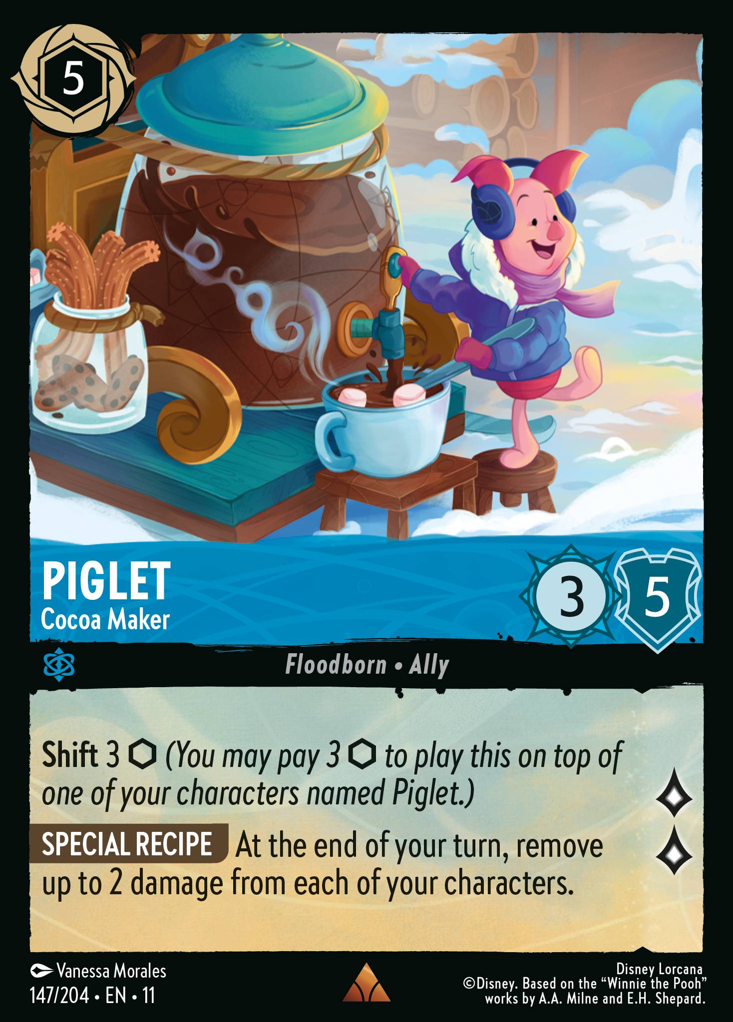Piglet — Cocoa Maker Disney Lorcana card