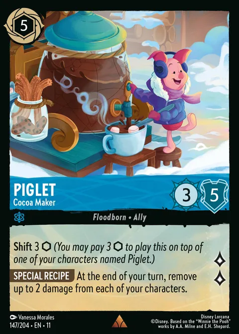Piglet — Cocoa Maker Disney Lorcana card