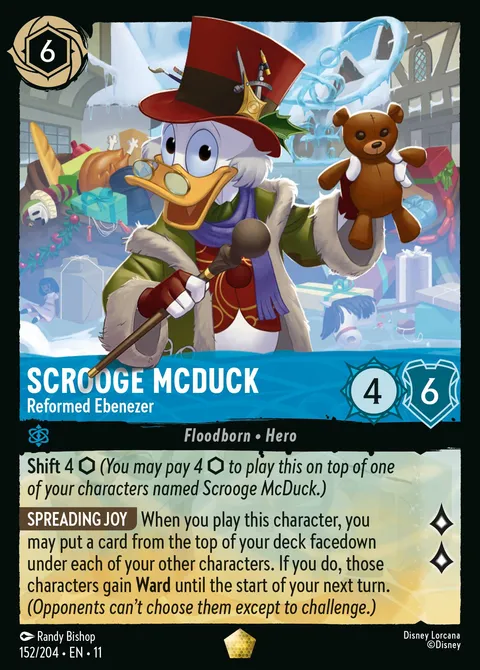 Scrooge McDuck — Reformed Ebenezer Disney Lorcana card