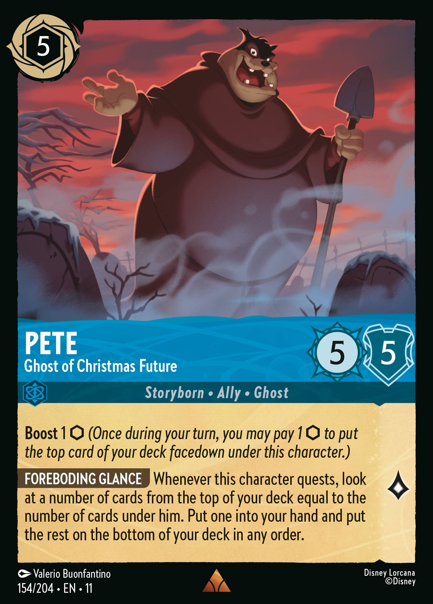 Pete — Ghost of Christmas Future Disney Lorcana card
