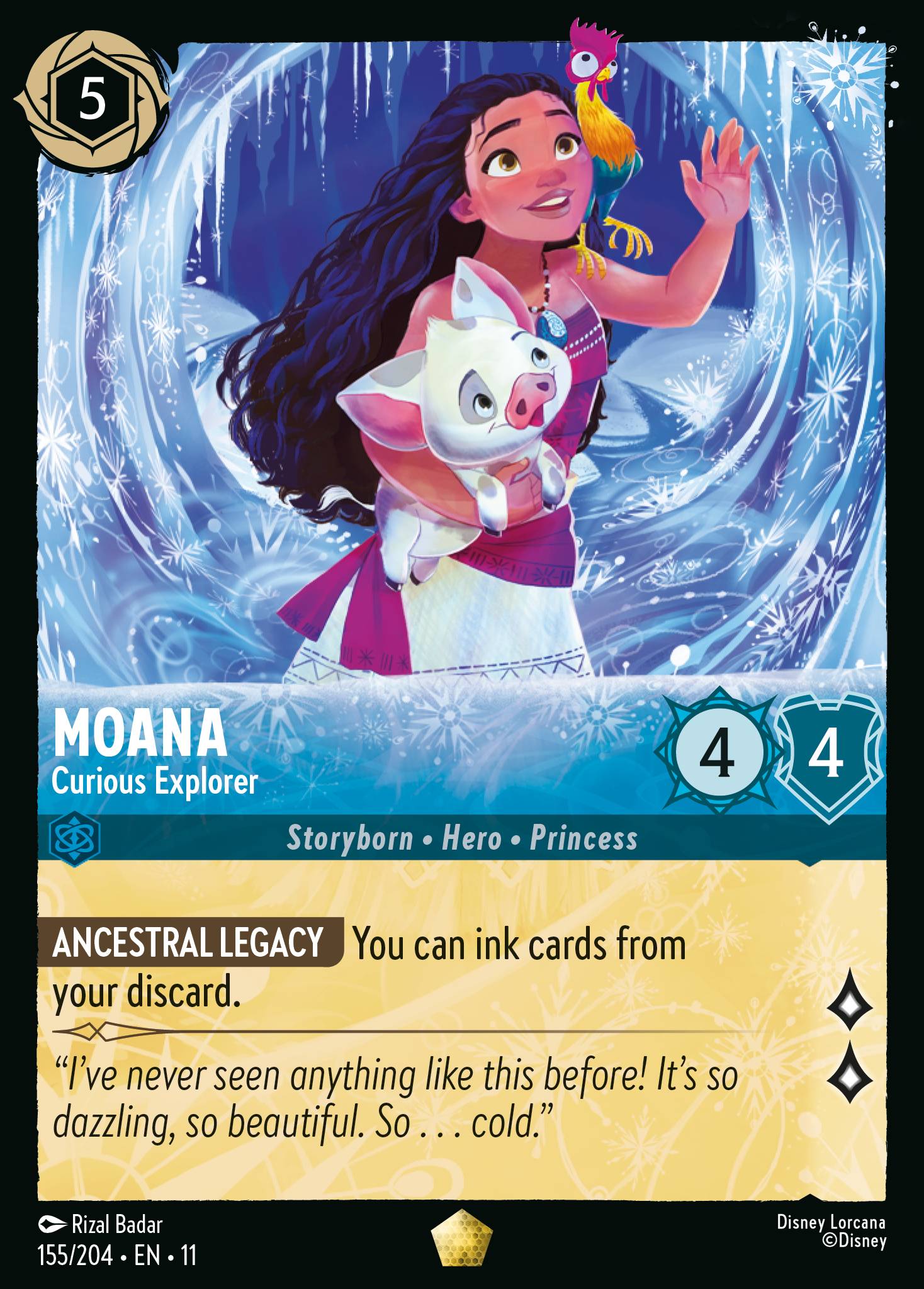 Moana — Curious Explorer Disney Lorcana card