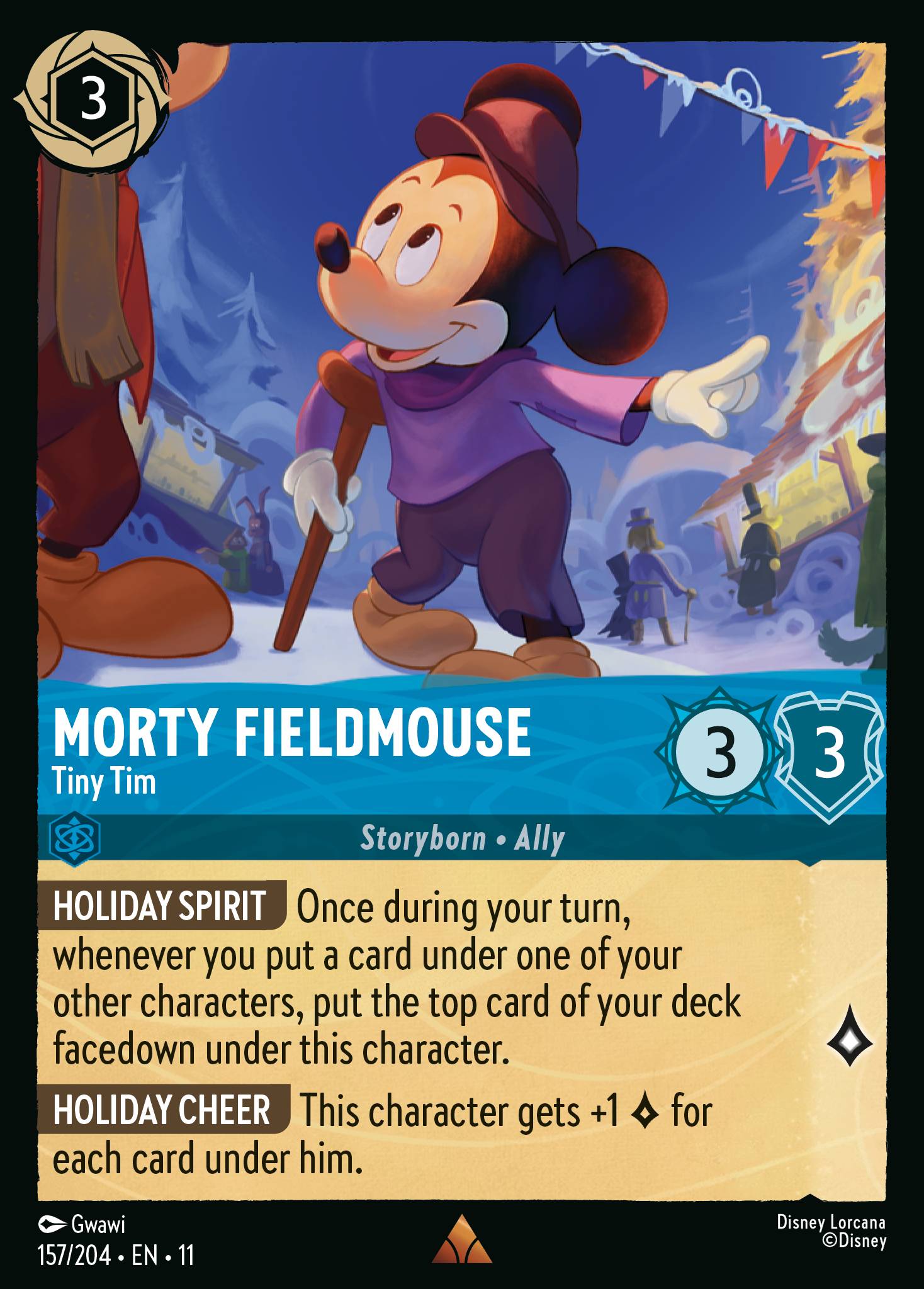 Morty Fieldmouse — Tiny Tim Disney Lorcana card