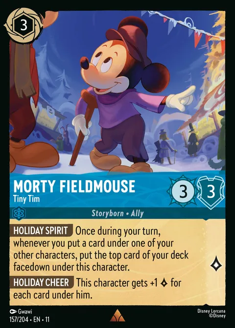 Morty Fieldmouse — Tiny Tim Disney Lorcana card