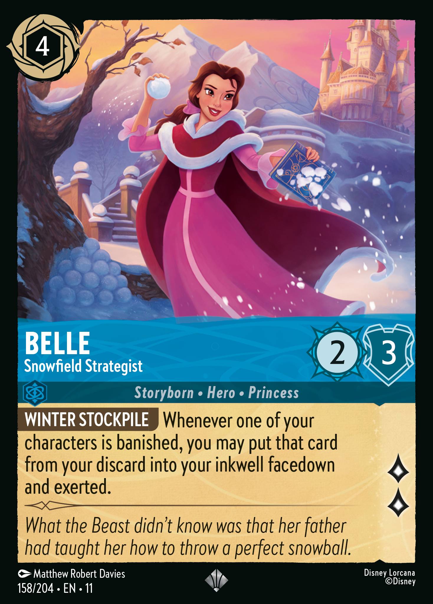 Belle — Snowfield Strategist Disney Lorcana card