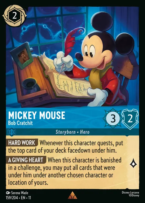 Mickey Mouse — Bob Cratchit Disney Lorcana card