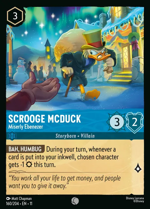 Scrooge McDuck — Miserly Ebenezer Disney Lorcana card