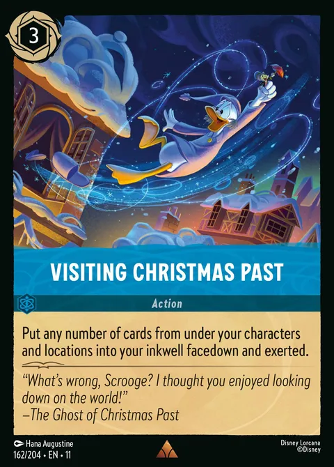 Visiting Christmas Past Disney Lorcana card