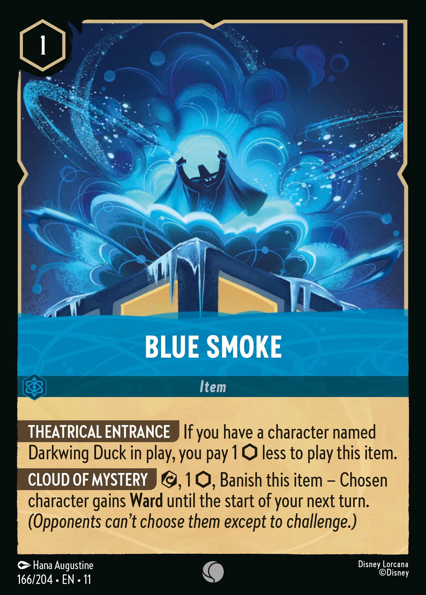 Blue Smoke Disney Lorcana card