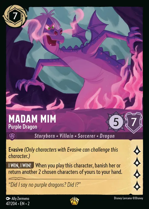 Madam Mim — Purple Dragon Disney Lorcana card