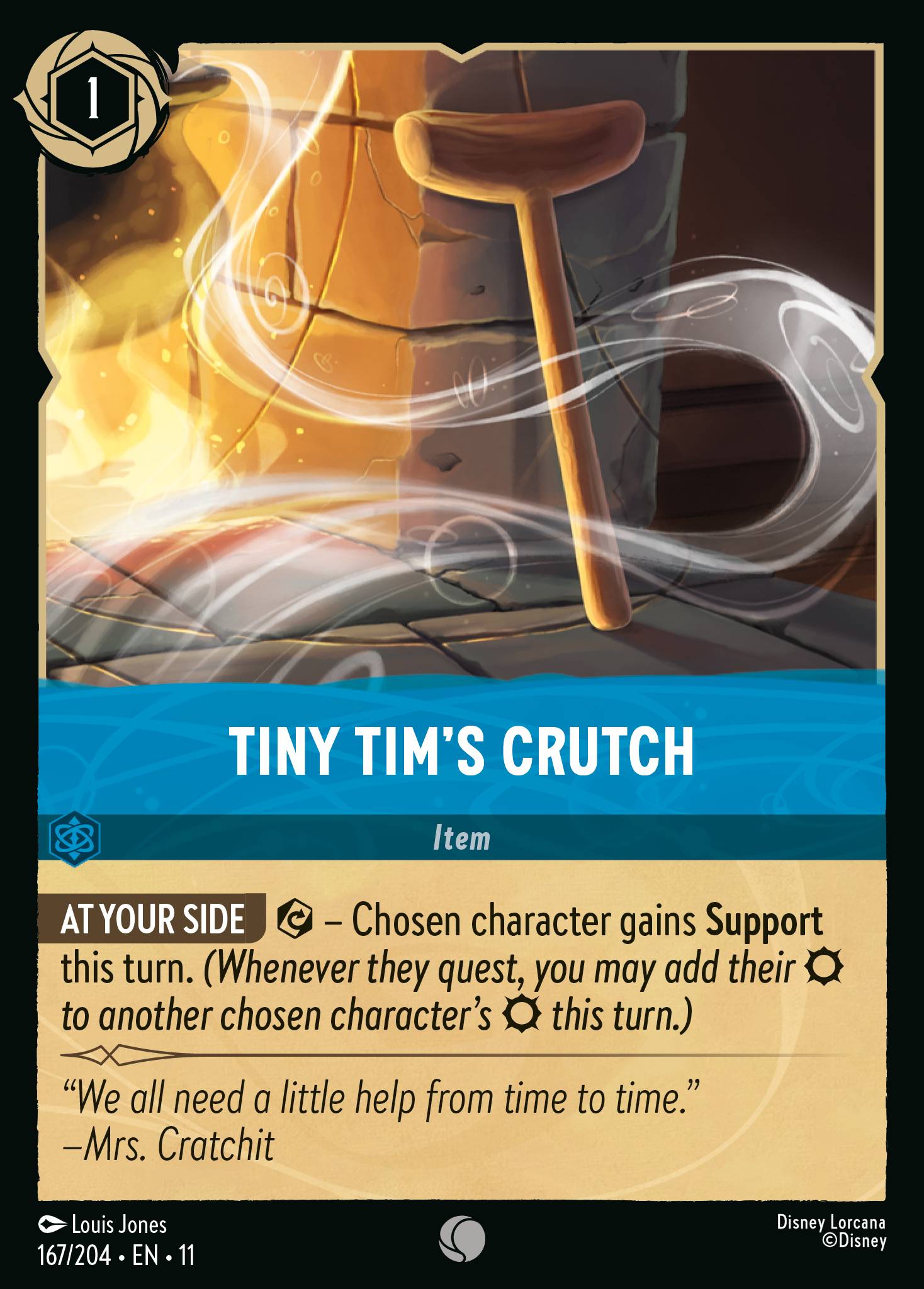 Tiny Tim's Crutch Disney Lorcana card