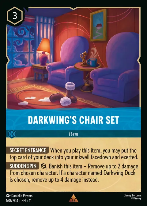 Darkwing's Chair Set Disney Lorcana card