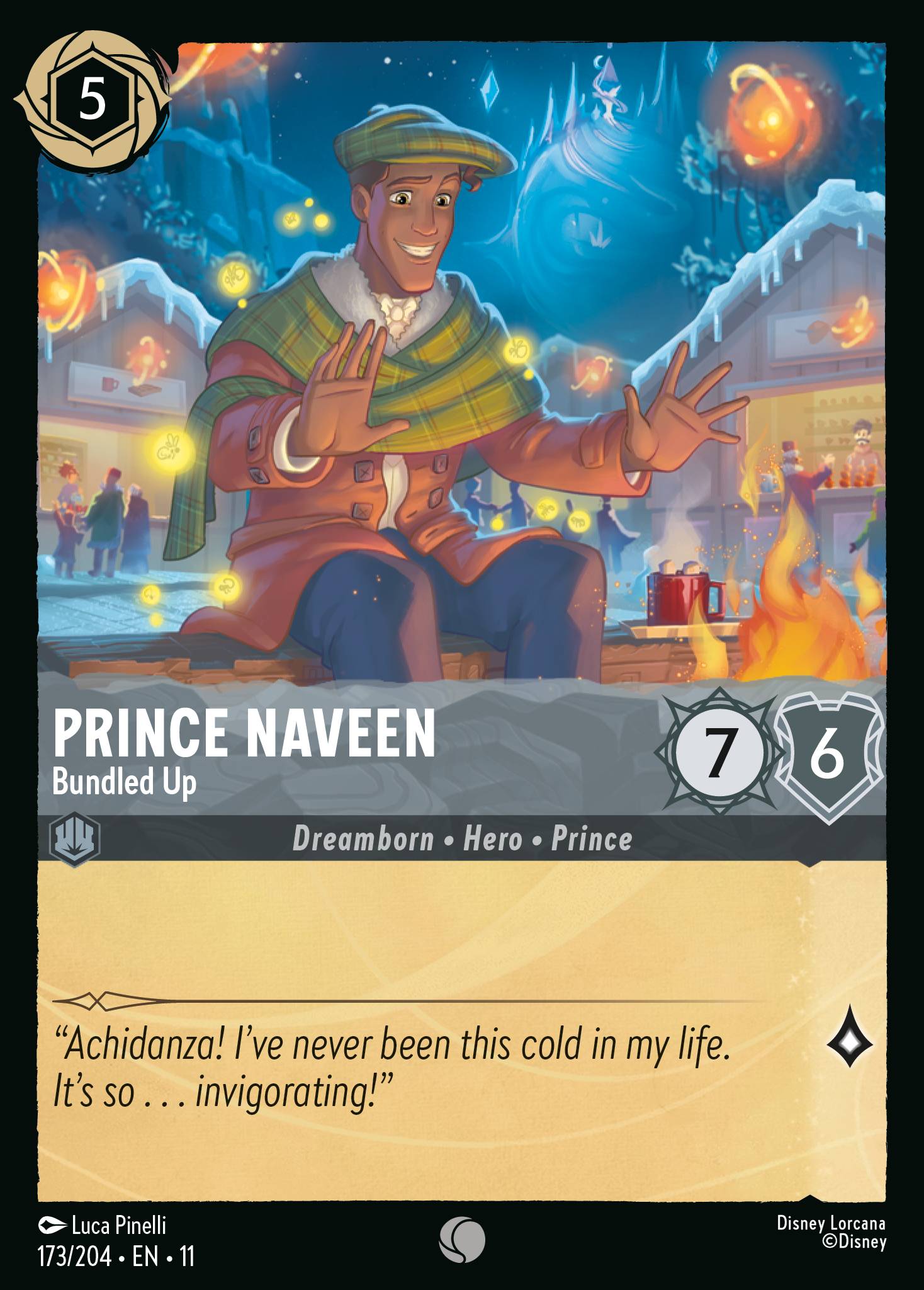 Prince Naveen — Bundled Up Disney Lorcana card