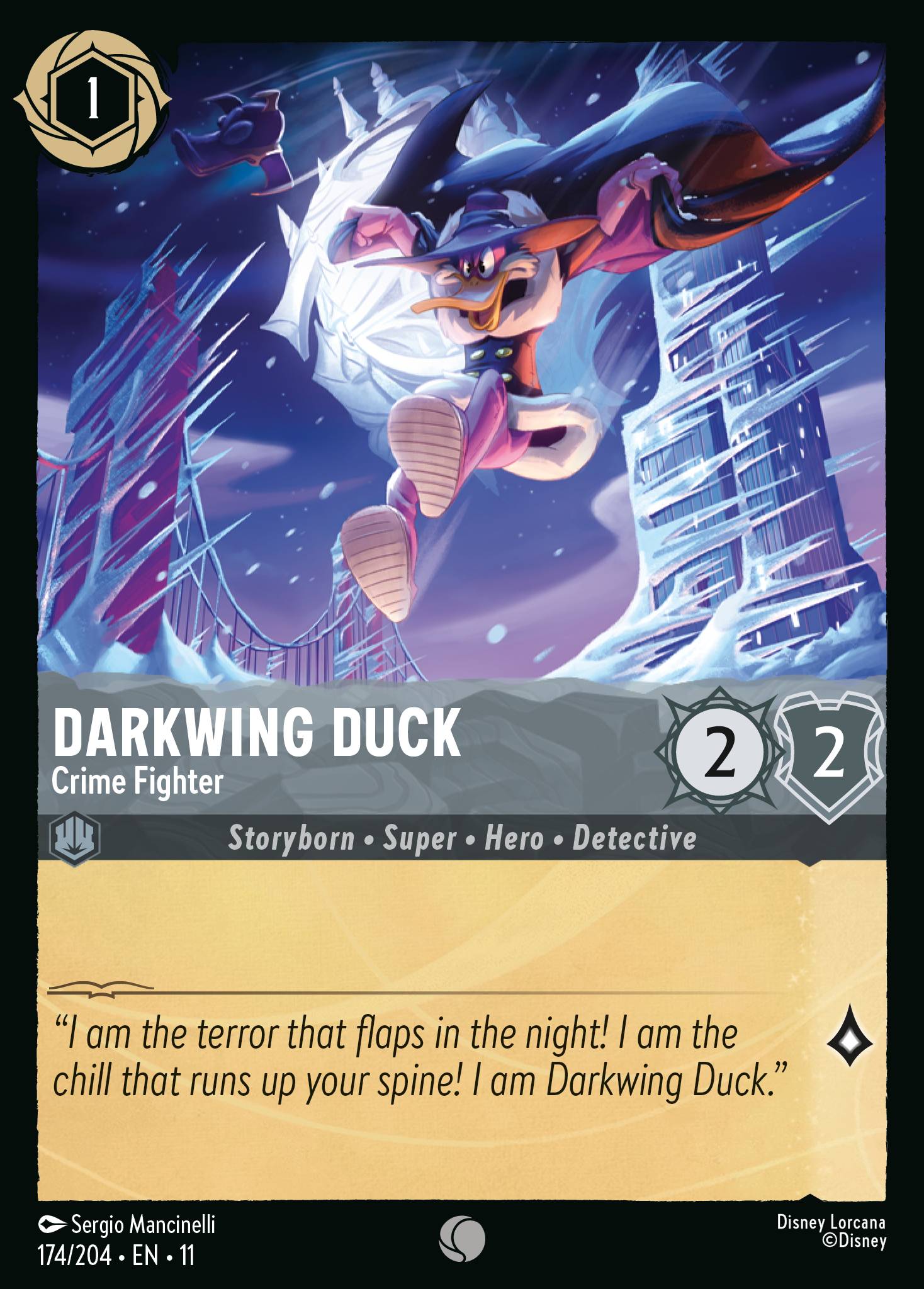 Darkwing Duck — Crime Fighter Disney Lorcana card