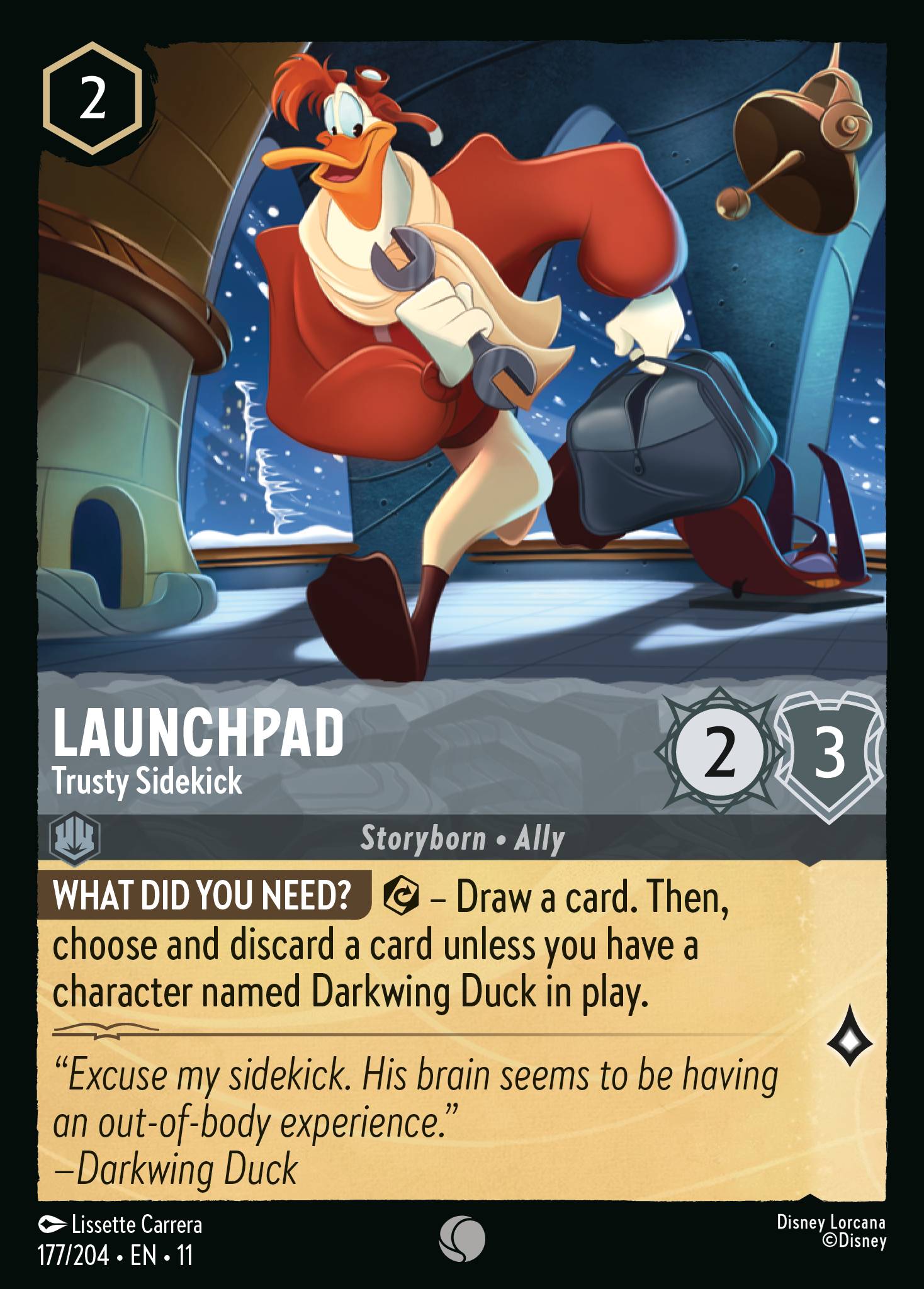 Launchpad — Trusty Sidekick Disney Lorcana card