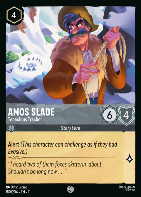 Amos Slade — Tenacious Tracker Disney Lorcana card