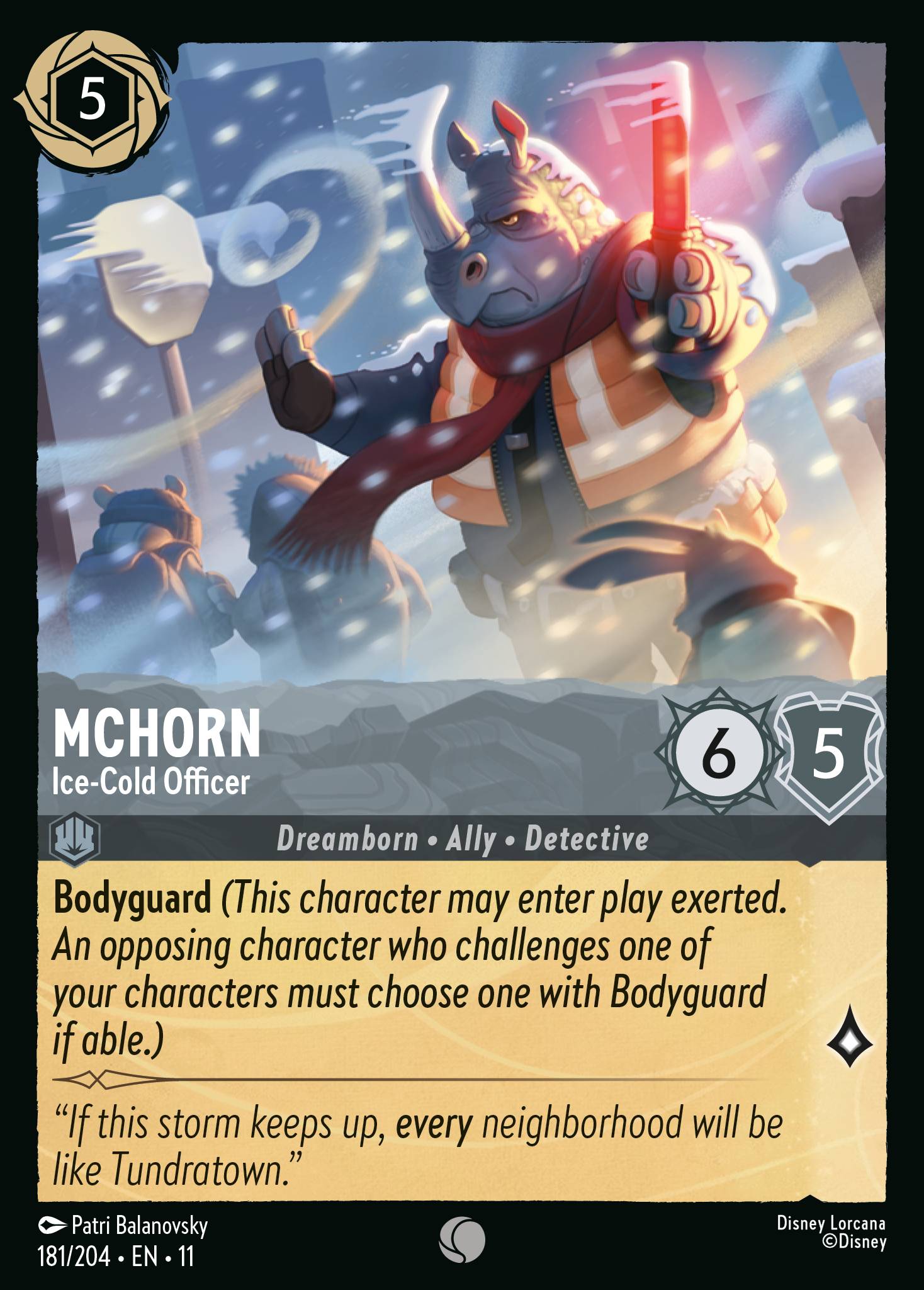 McHorn — Ice-Cold Officer Disney Lorcana card