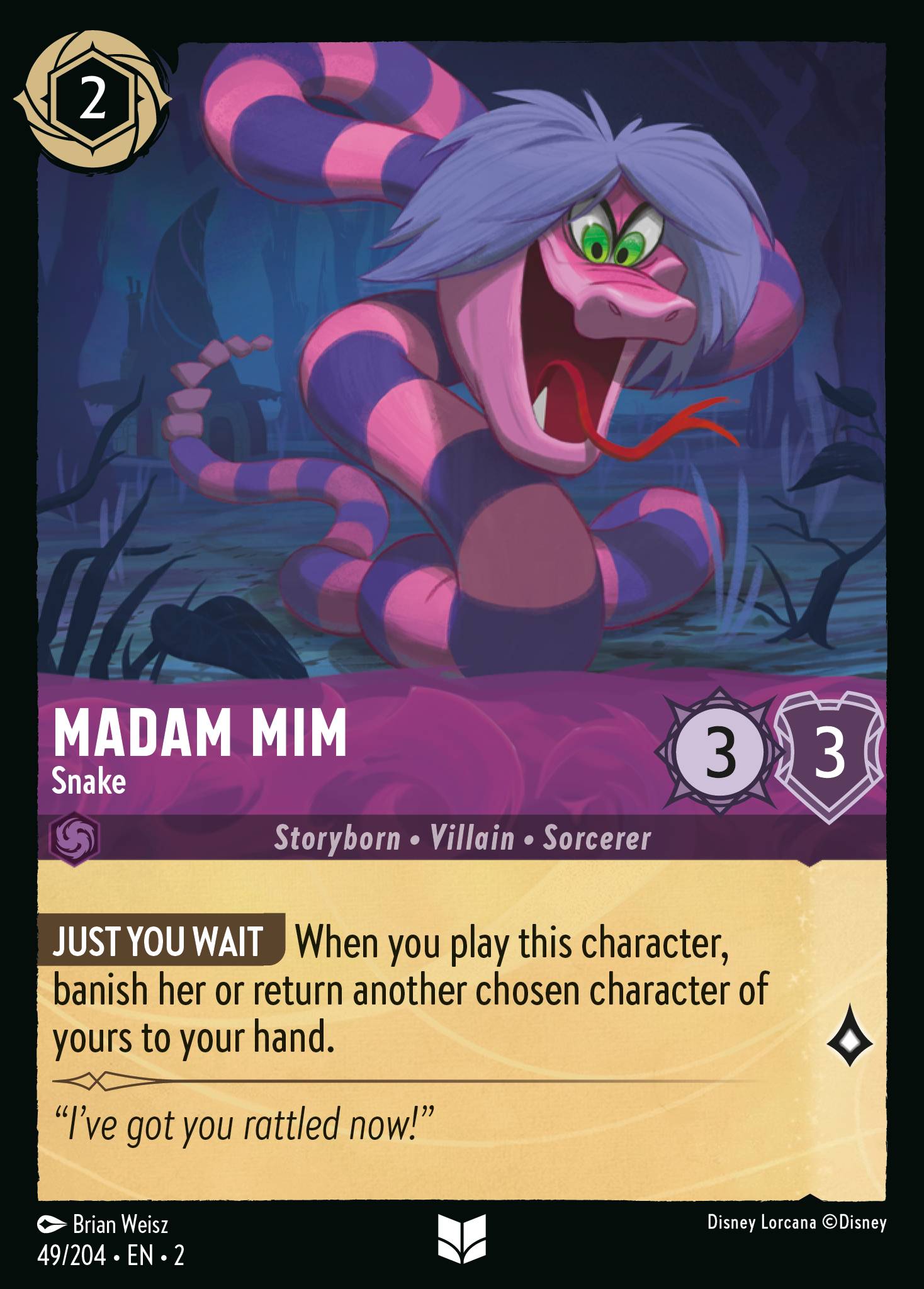 Madam Mim — Snake Disney Lorcana card