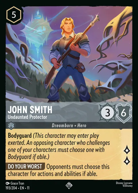 John Smith — Undaunted Protector Disney Lorcana card