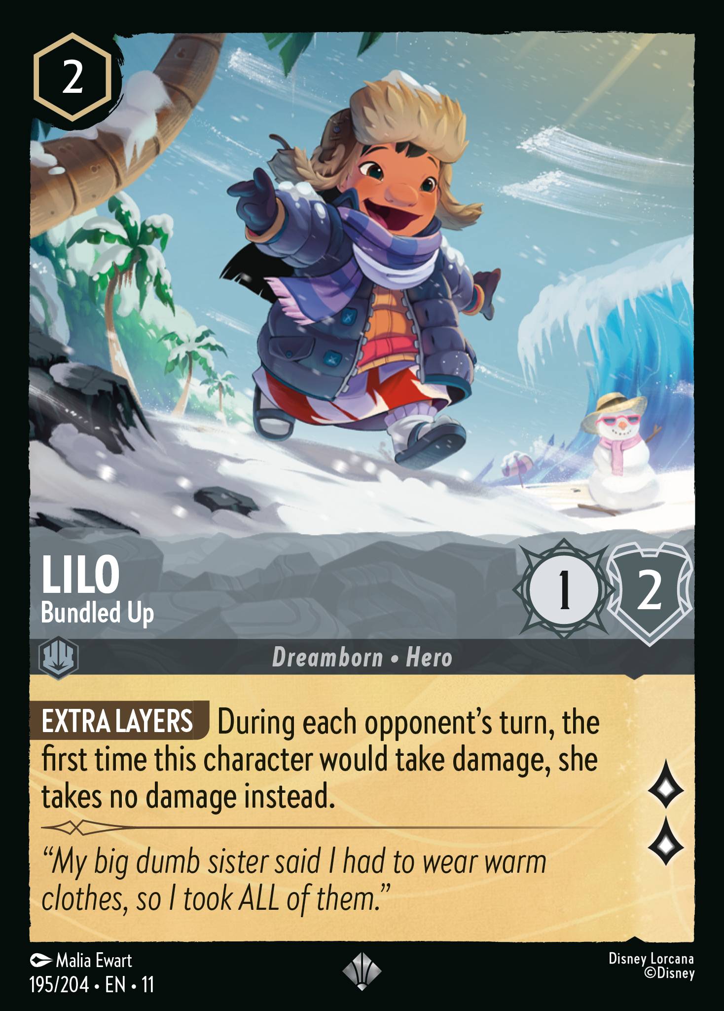 Lilo — Bundled Up Disney Lorcana card