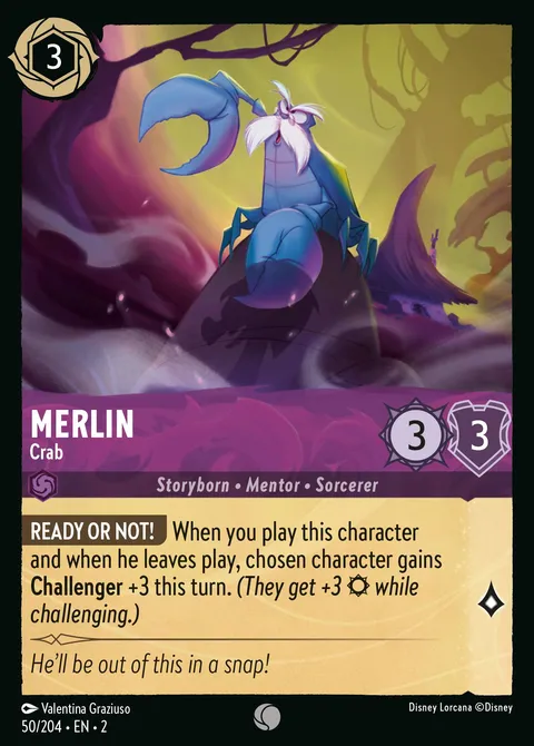 Merlin — Crab Disney Lorcana card