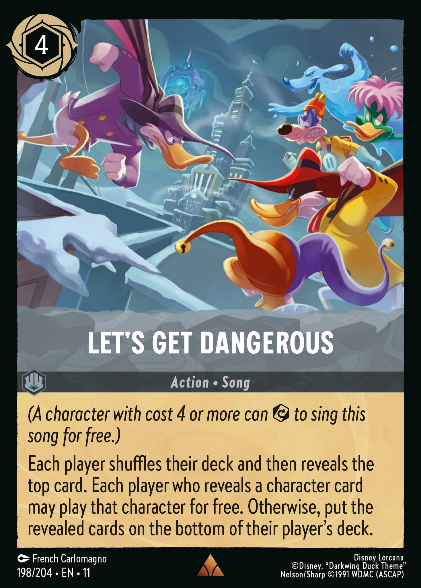 Let's Get Dangerous Disney Lorcana card