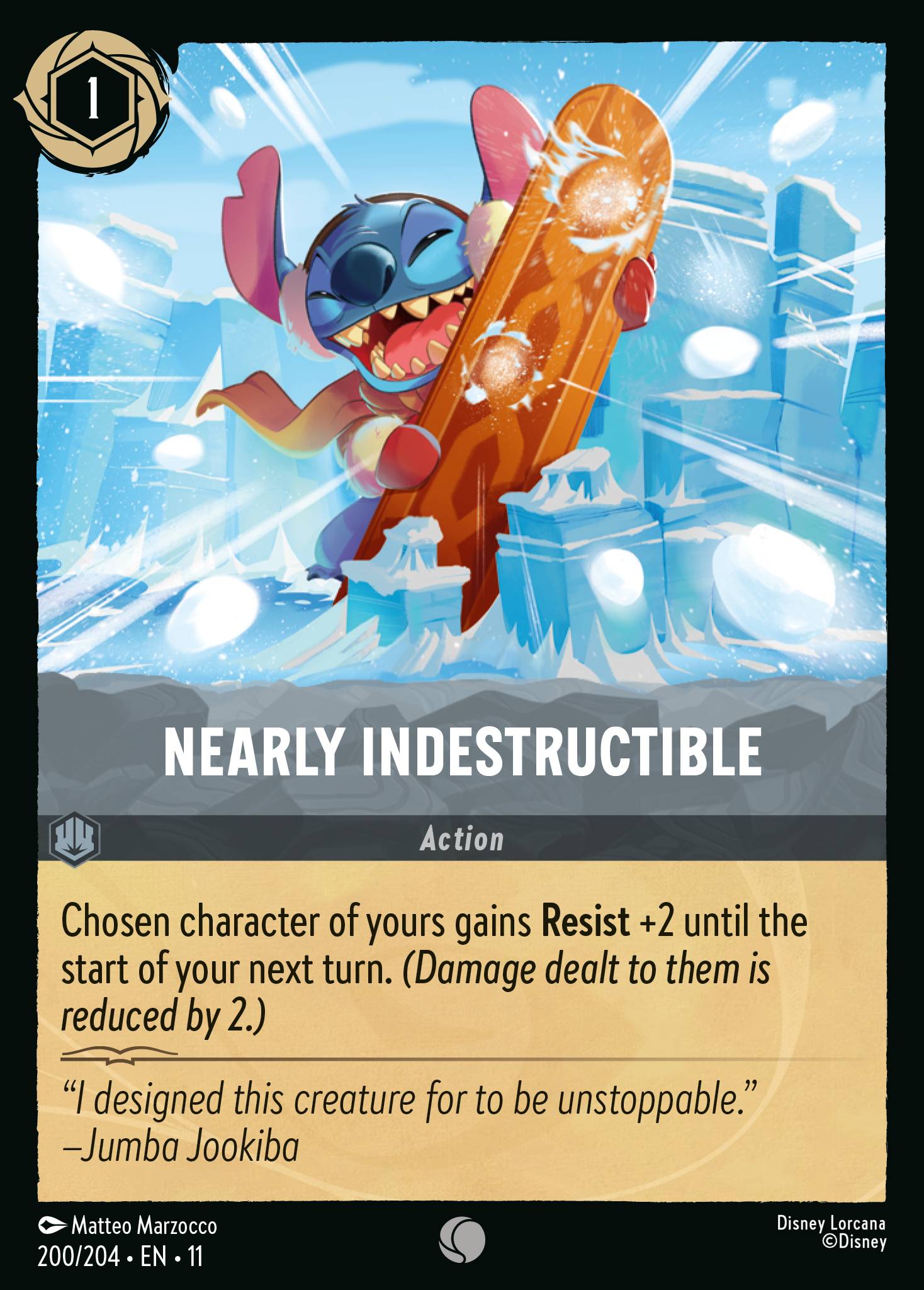 Nearly Indestructible Disney Lorcana card