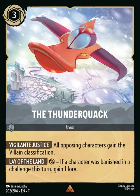 The Thunderquack Disney Lorcana card