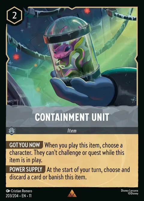 Containment Unit Disney Lorcana card