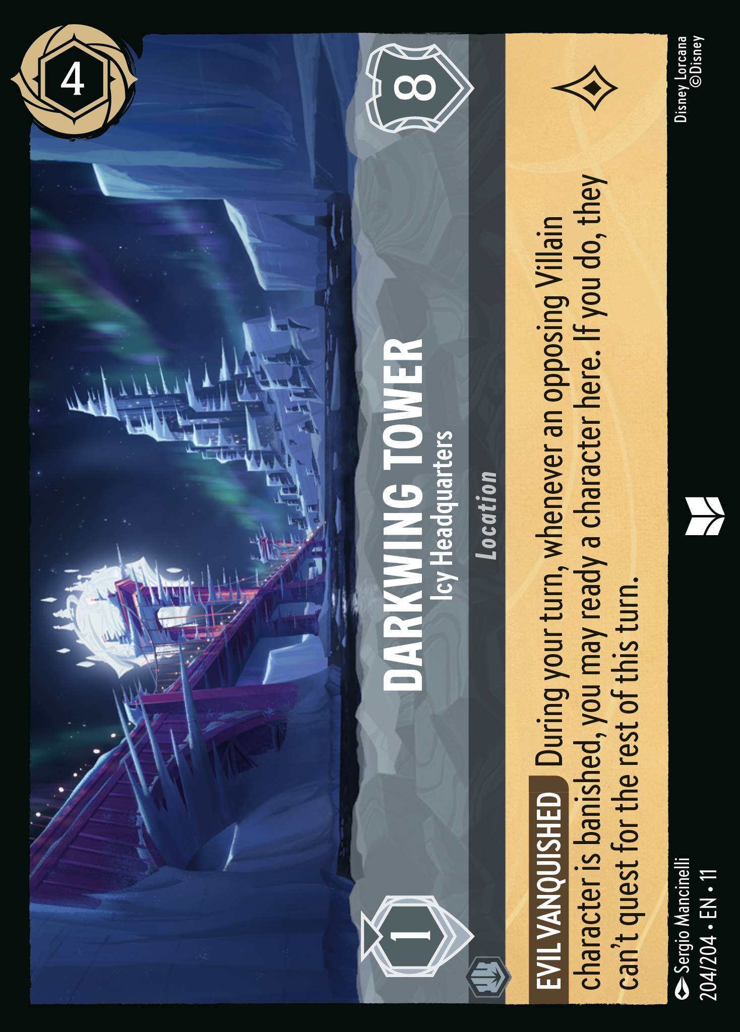 Darkwing Tower — Icy Headquarters Disney Lorcana card