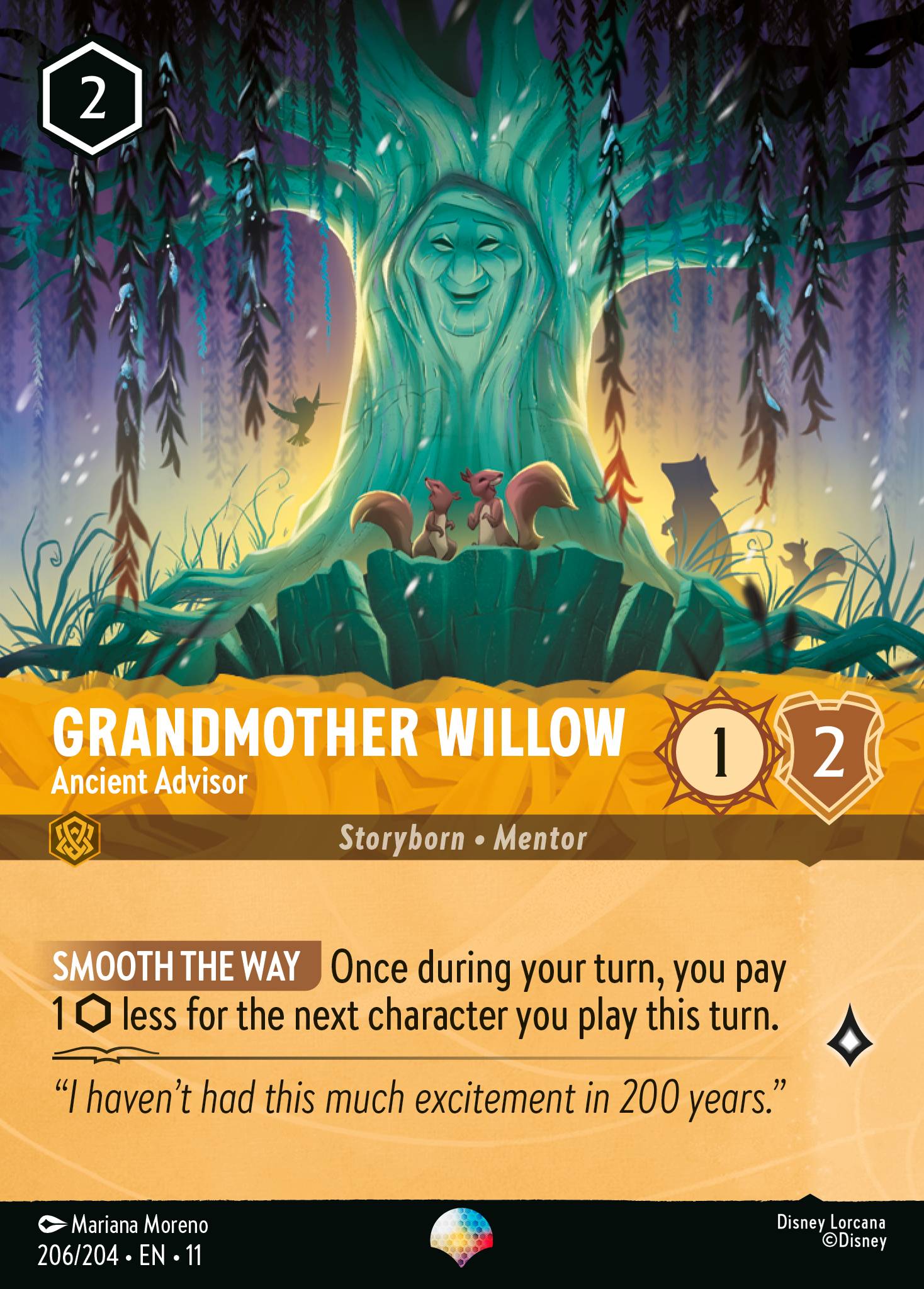 Grandmother Willow — Ancient Advisor Disney Lorcana card