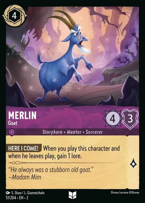 Merlin — Goat Disney Lorcana card