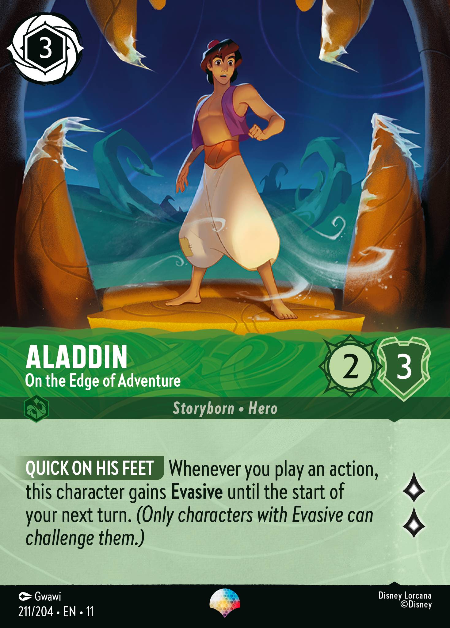 Aladdin — On the Edge of Adventure Disney Lorcana card