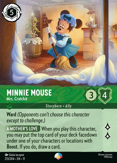 Minnie Mouse — Mrs. Cratchit Disney Lorcana card