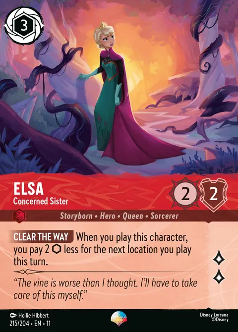 Elsa — Concerned Sister Disney Lorcana card