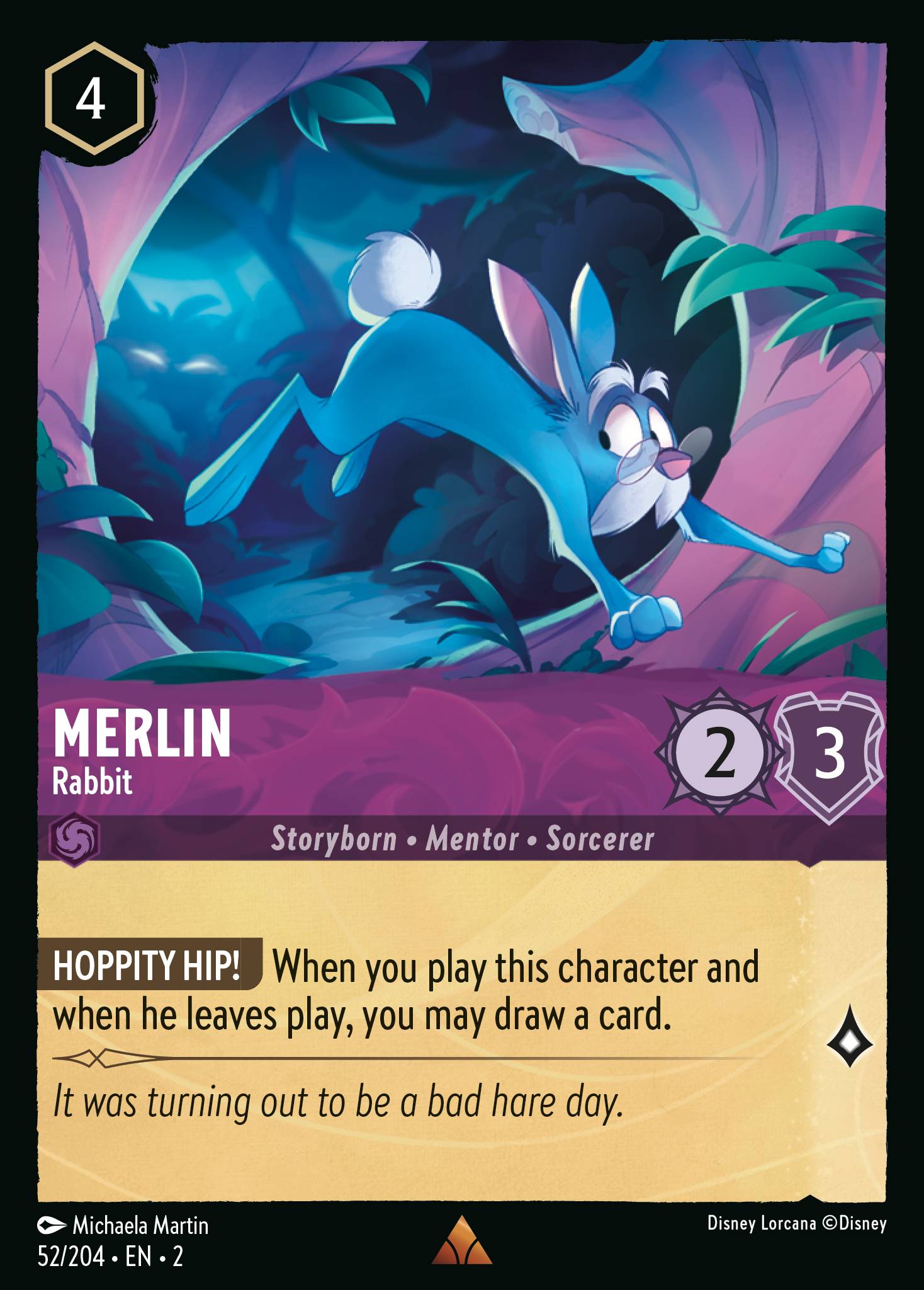 Merlin — Rabbit Disney Lorcana card