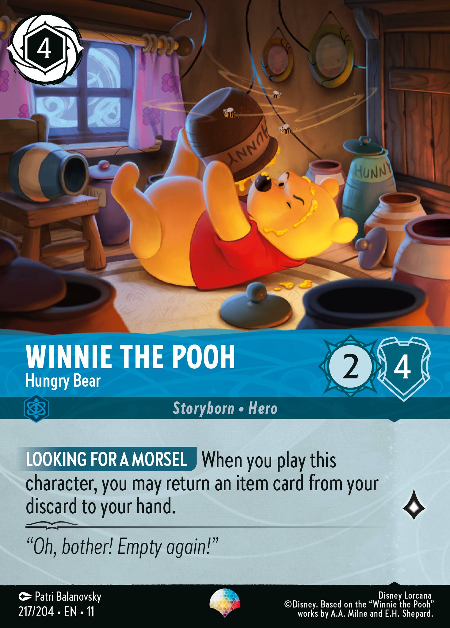 Winnie the Pooh — Hungry Bear Disney Lorcana card