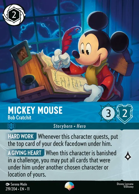 Mickey Mouse — Bob Cratchit Disney Lorcana card