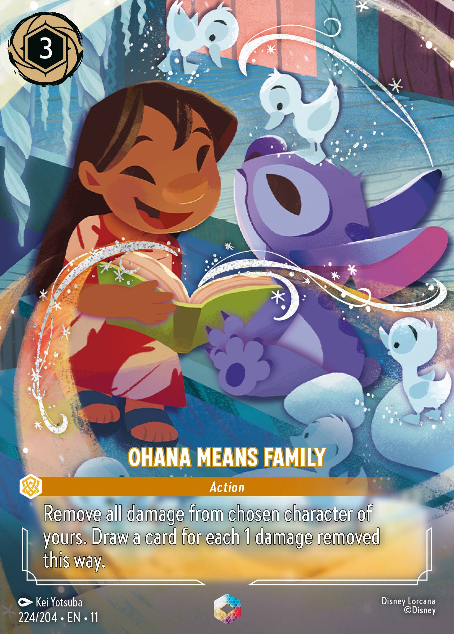 Ohana Means Family Disney Lorcana card