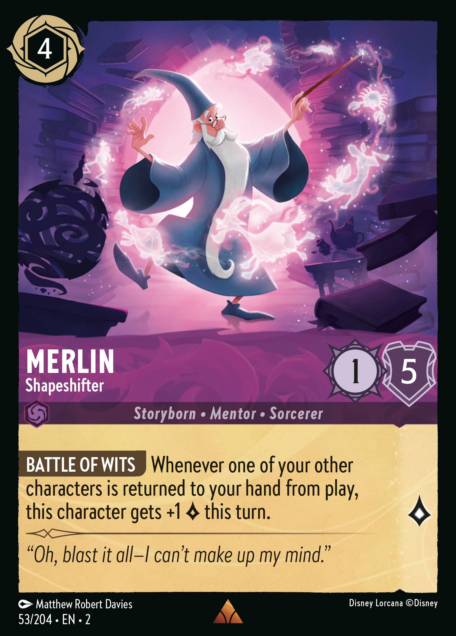 Merlin — Shapeshifter Disney Lorcana card