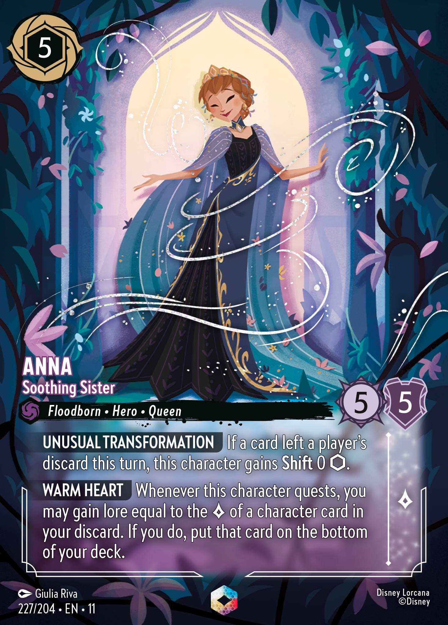 Anna — Soothing Sister Disney Lorcana card