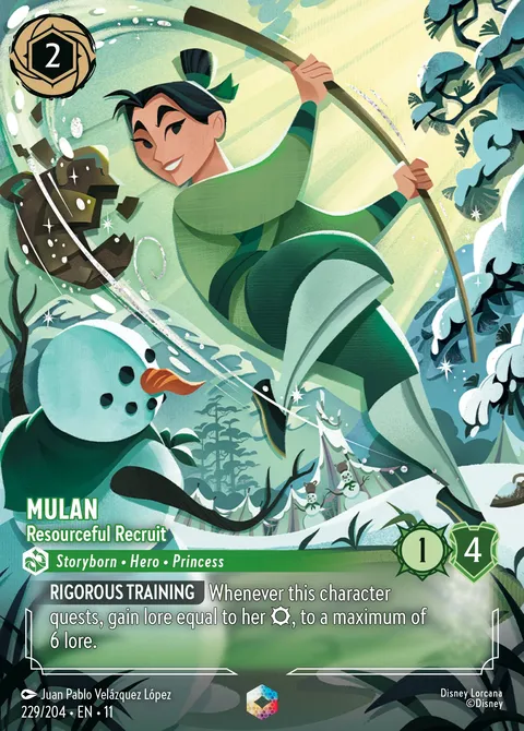 Mulan — Resourceful Recruit Disney Lorcana card