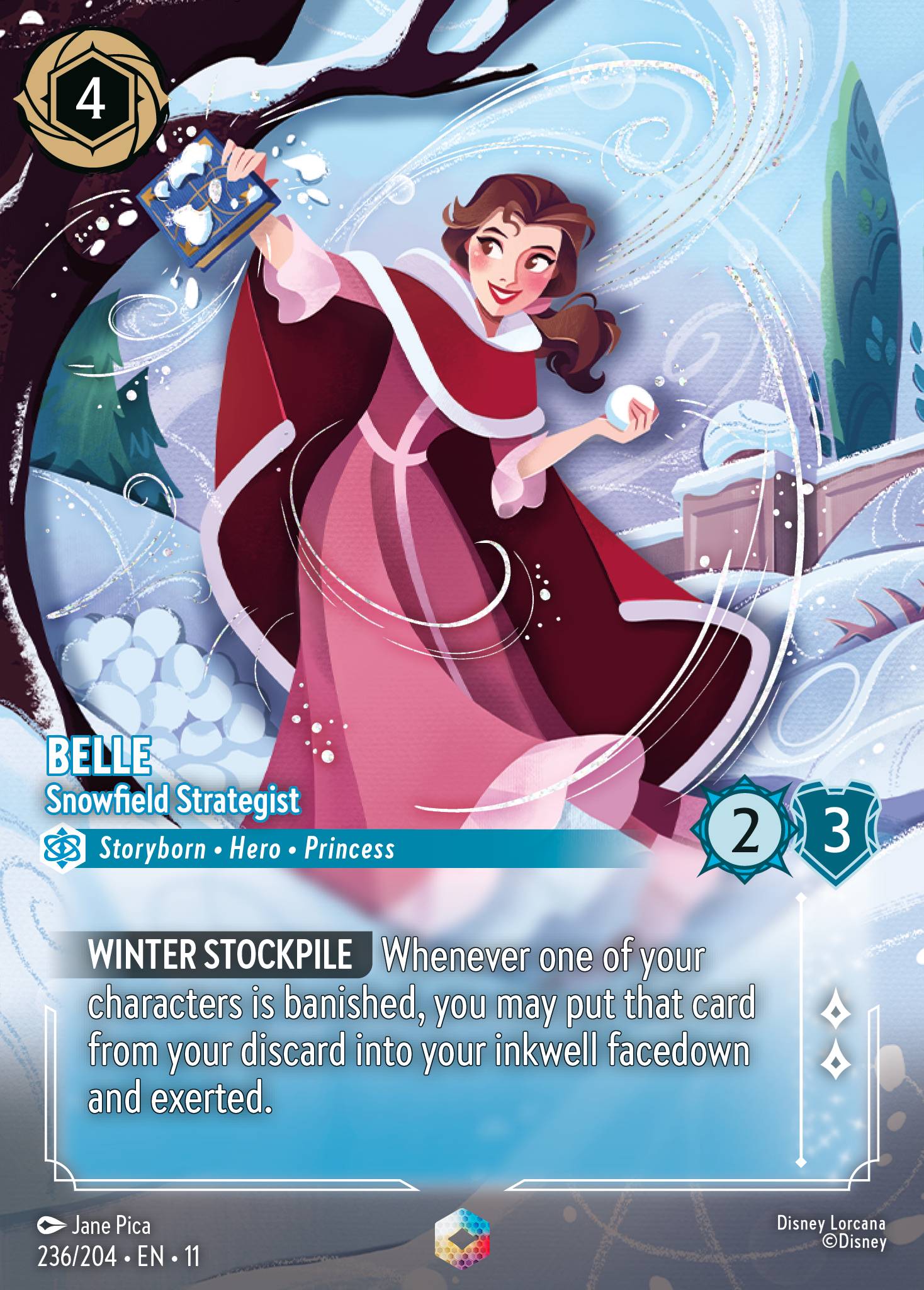 Belle — Snowfield Strategist Disney Lorcana card