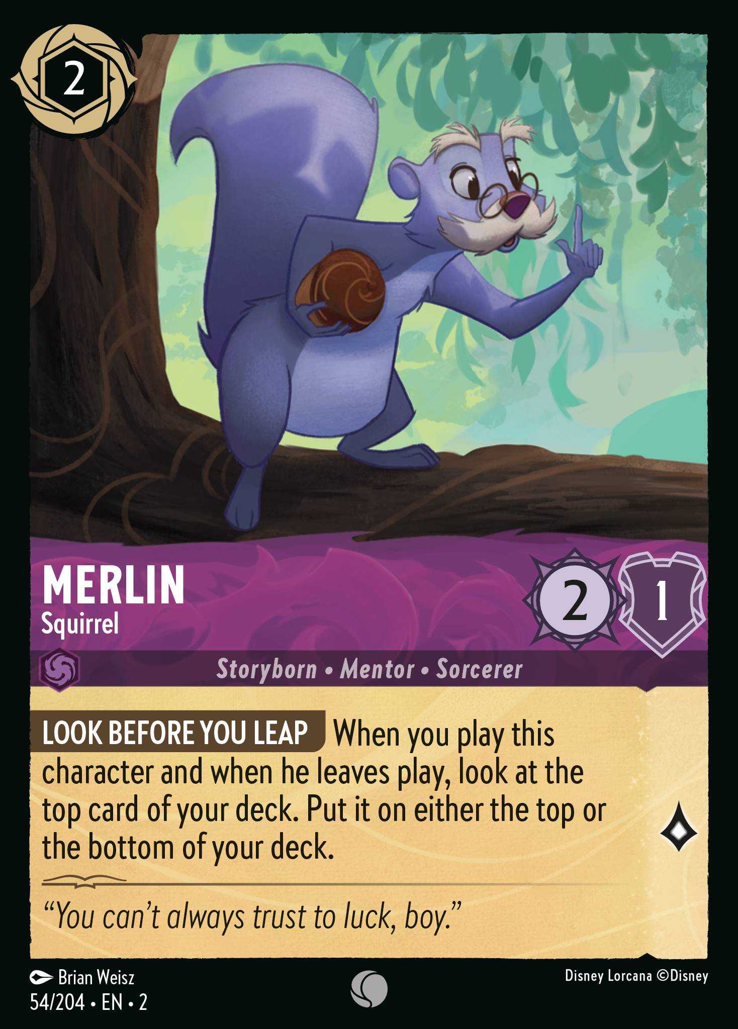 Merlin — Squirrel Disney Lorcana card