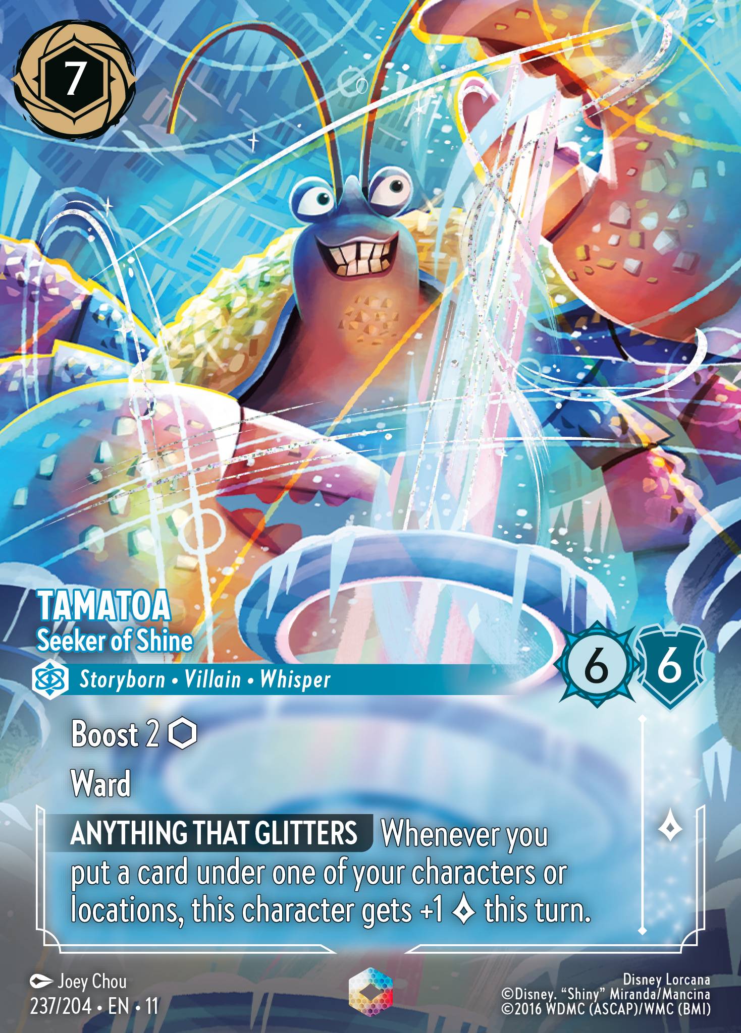 Tamatoa — Seeker of Shine Disney Lorcana card