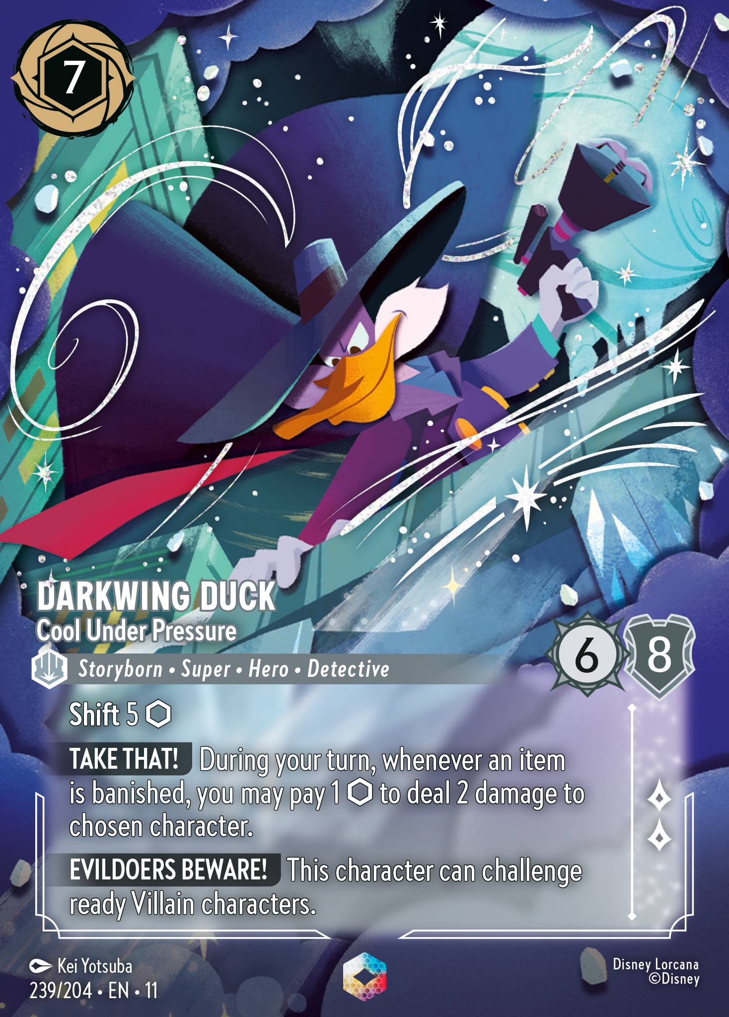 Darkwing Duck — Cool Under Pressure Disney Lorcana card