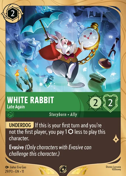 White Rabbit — Late Again Disney Lorcana card