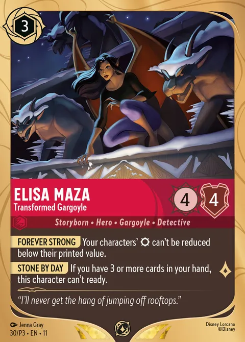 Elisa Maza — Transformed Gargoyle Disney Lorcana card