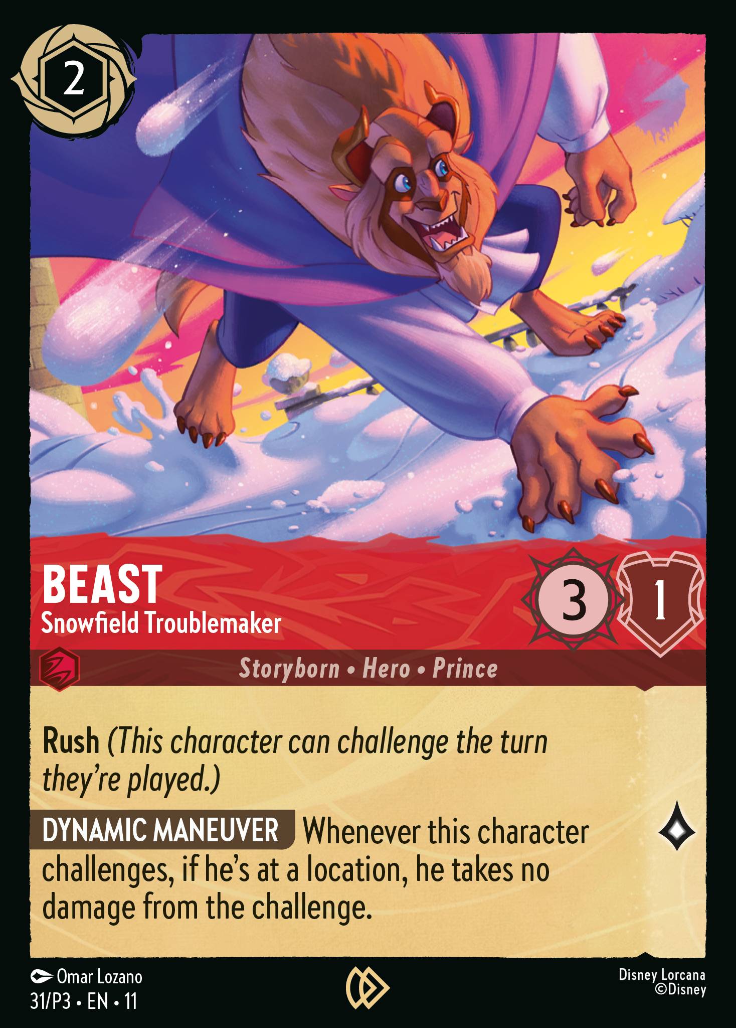 Beast — Snowfield Troublemaker Disney Lorcana card