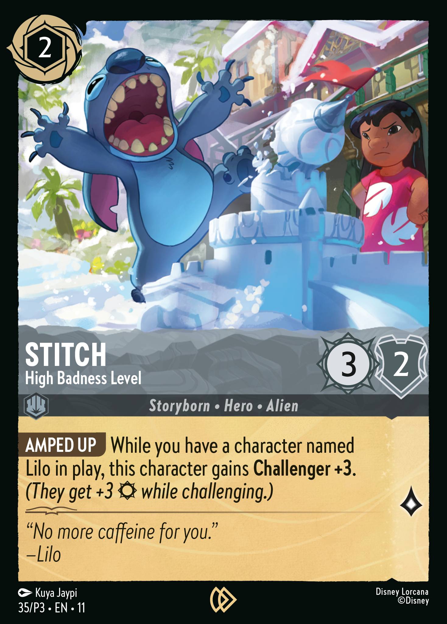 Stitch — High Badness Level Disney Lorcana card